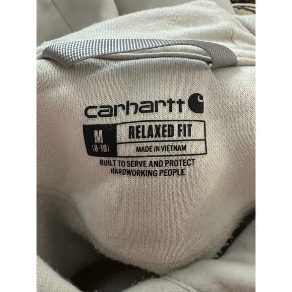 CARHARTT Relaxed Fit Midweight Logo Sleeve Graphic Hoodie Sweatshirt Soft - M - Picture 4 of 4